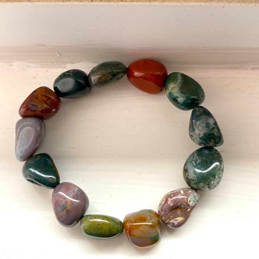 Gemstone beads stretch bracelet